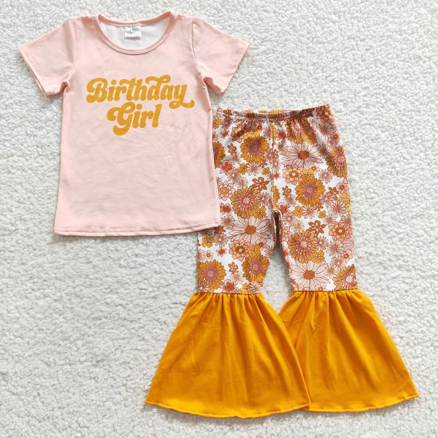 Boho Floral Birthday Girl Set