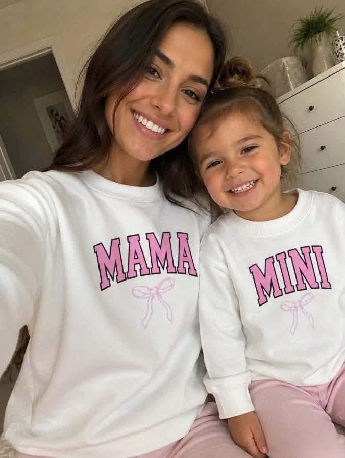 Pink Coquette Mama / Mini Sweatshirt