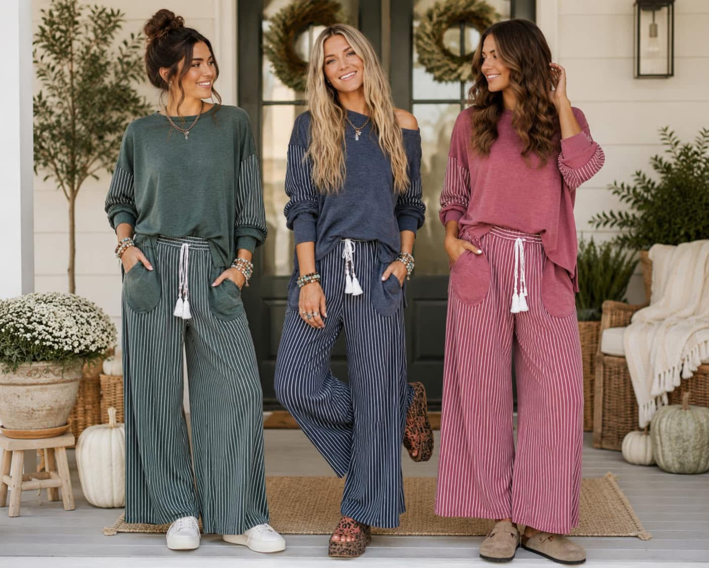 Raw Edge Pocket Casual Set