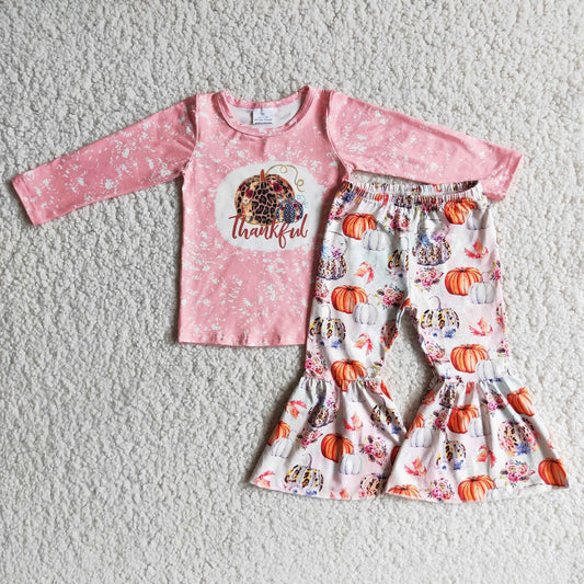 Pink Leopard Pumpkin Thankful Set