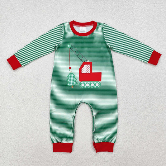 Christmas Crane Stripe Romper