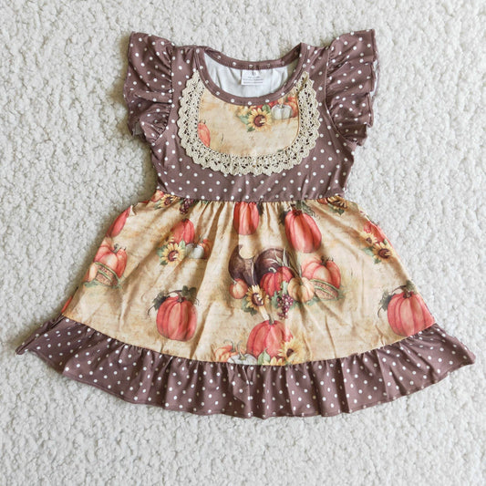 Brown Polka Dot Thanksgiving Dress