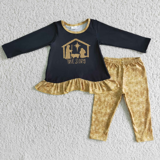 Gold Nativity True Story Set