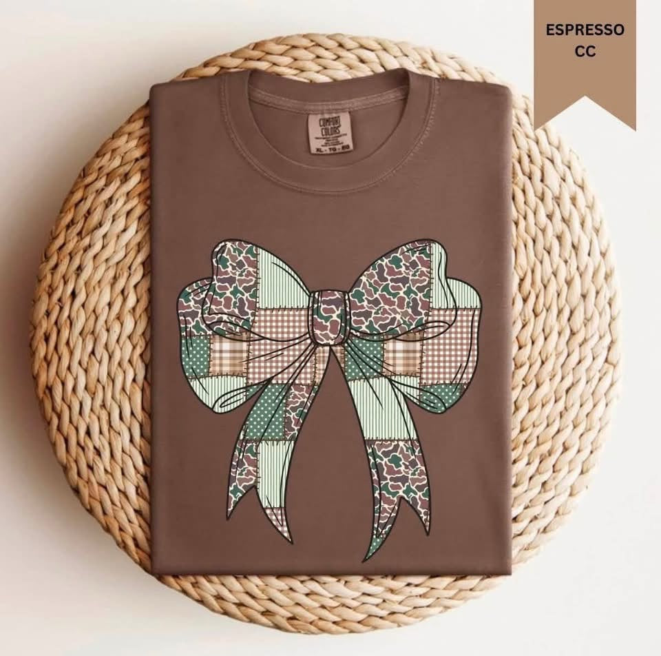 Camo Bow Tee Preorder
