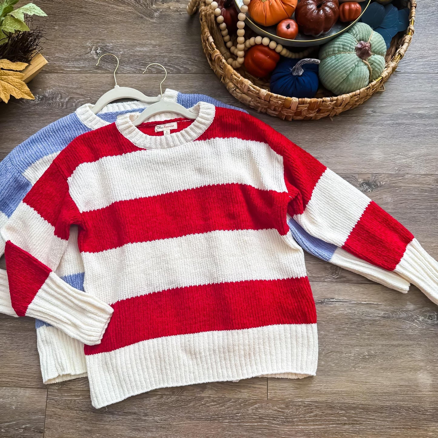 Red & White Striped Sweater