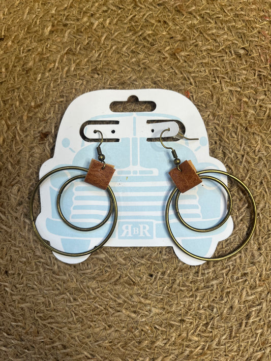 Double Gold Hoop Earrings
