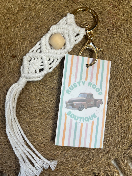 Macrame Fringe Keychain