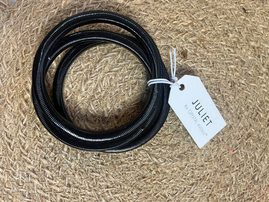 Black Bangle Bracelet Set