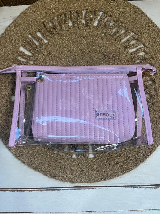 Pink Clear Cosmetic Bag