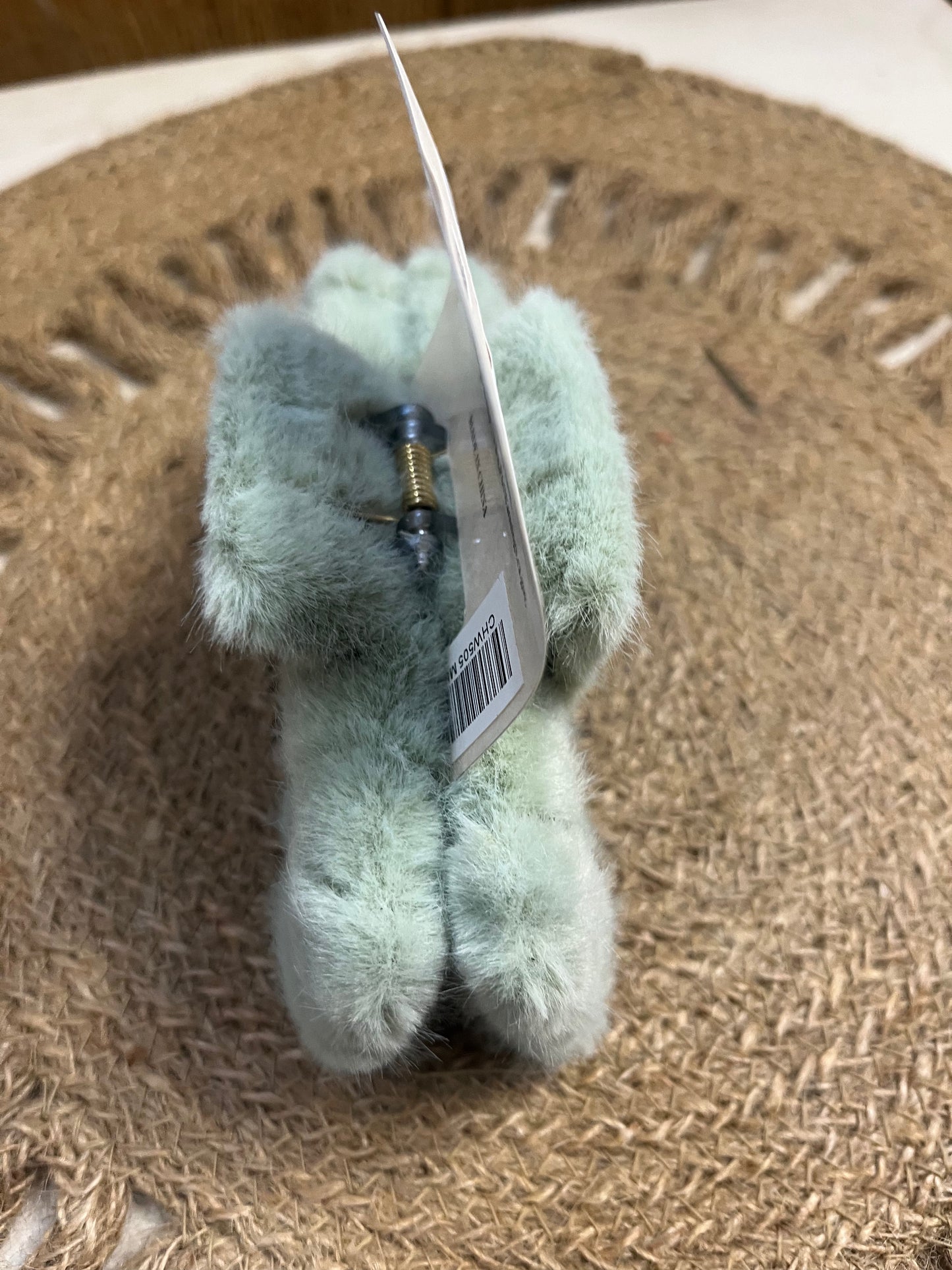 Mint Furry Claw Clip