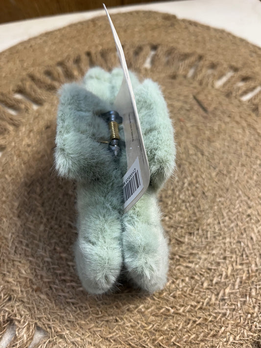 Mint Furry Claw Clip