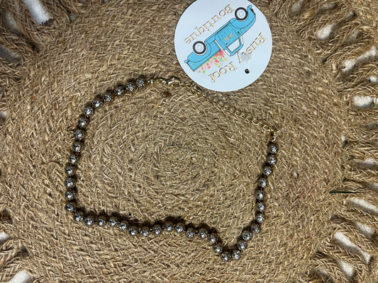 Metal Beaded Necklace