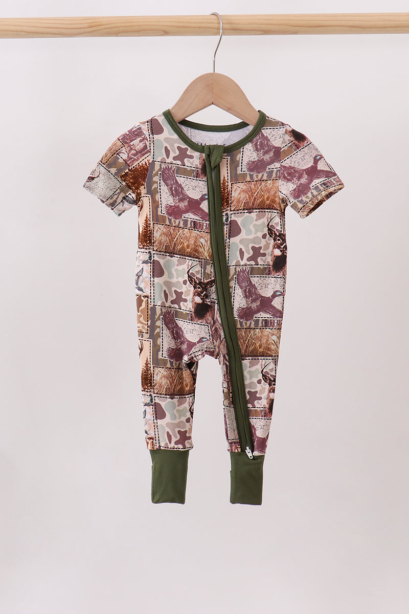 Forest Hunting Bamboo Romper