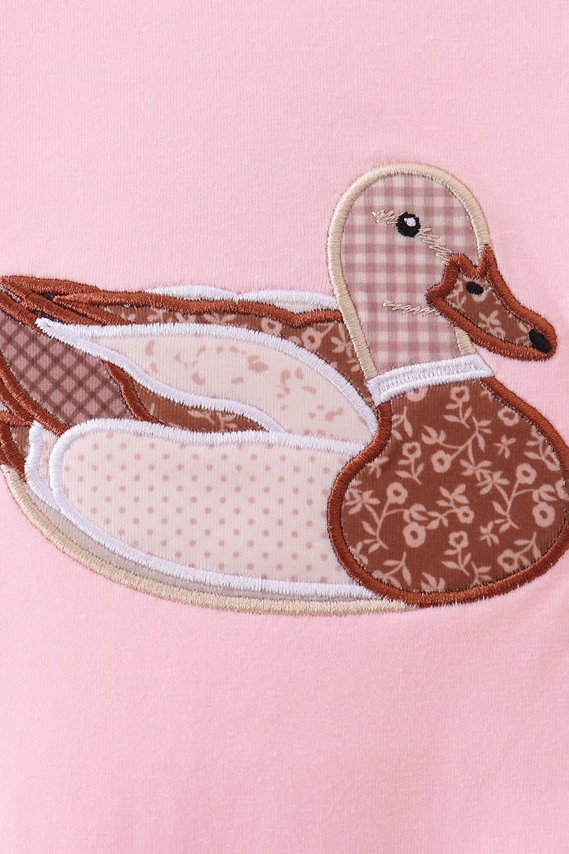 Pink Mallard Applique Romper
