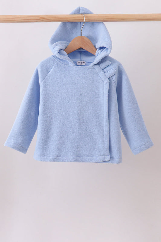 Blue Fleece Bow Coat
