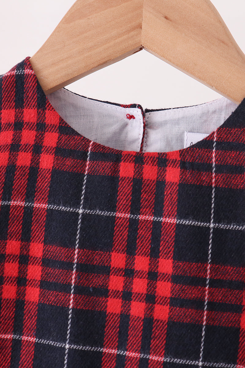 Red plaid dress