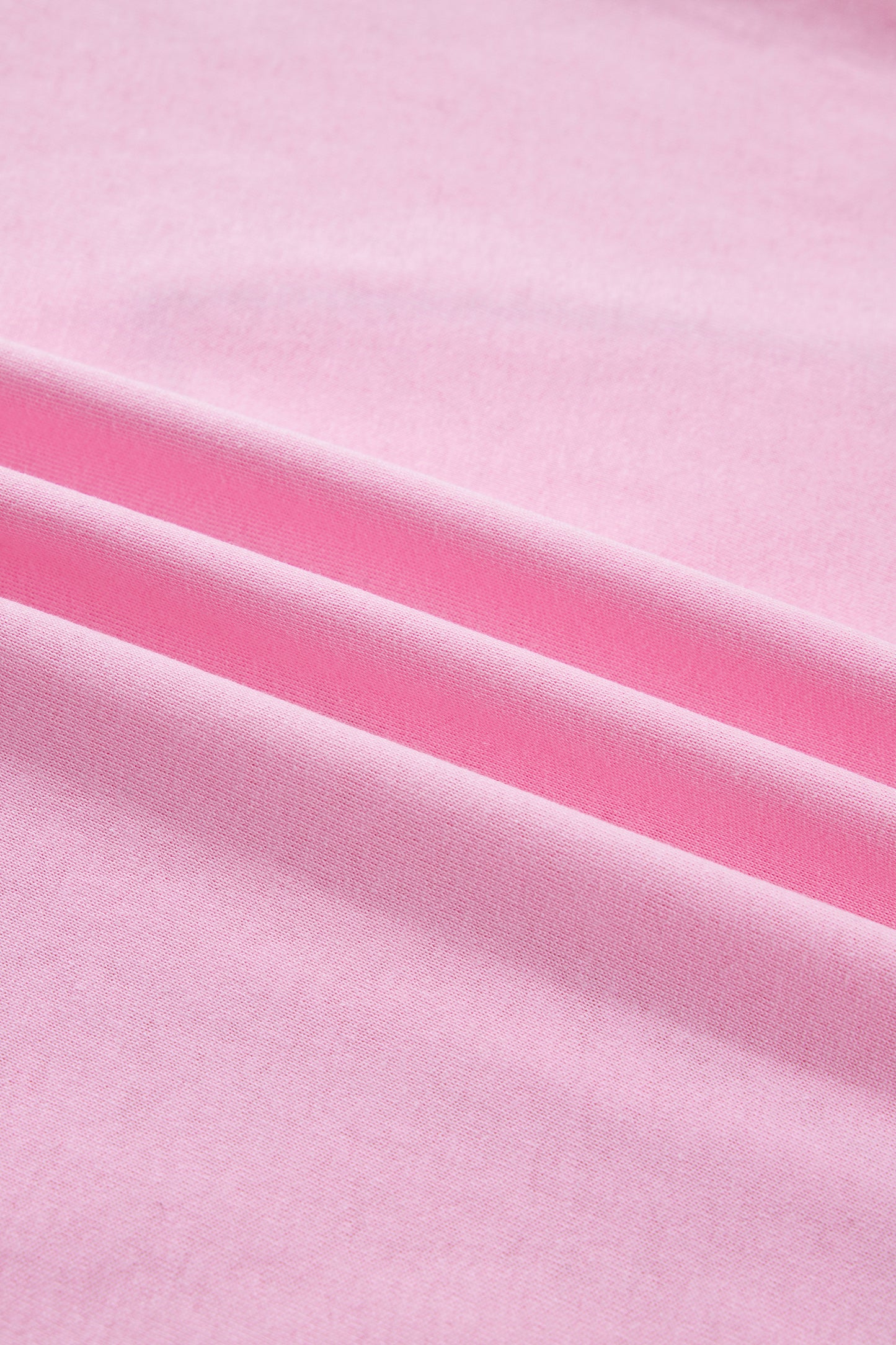 Pink Leopard Bow Embroidered Cotton Round Neck T Shirt