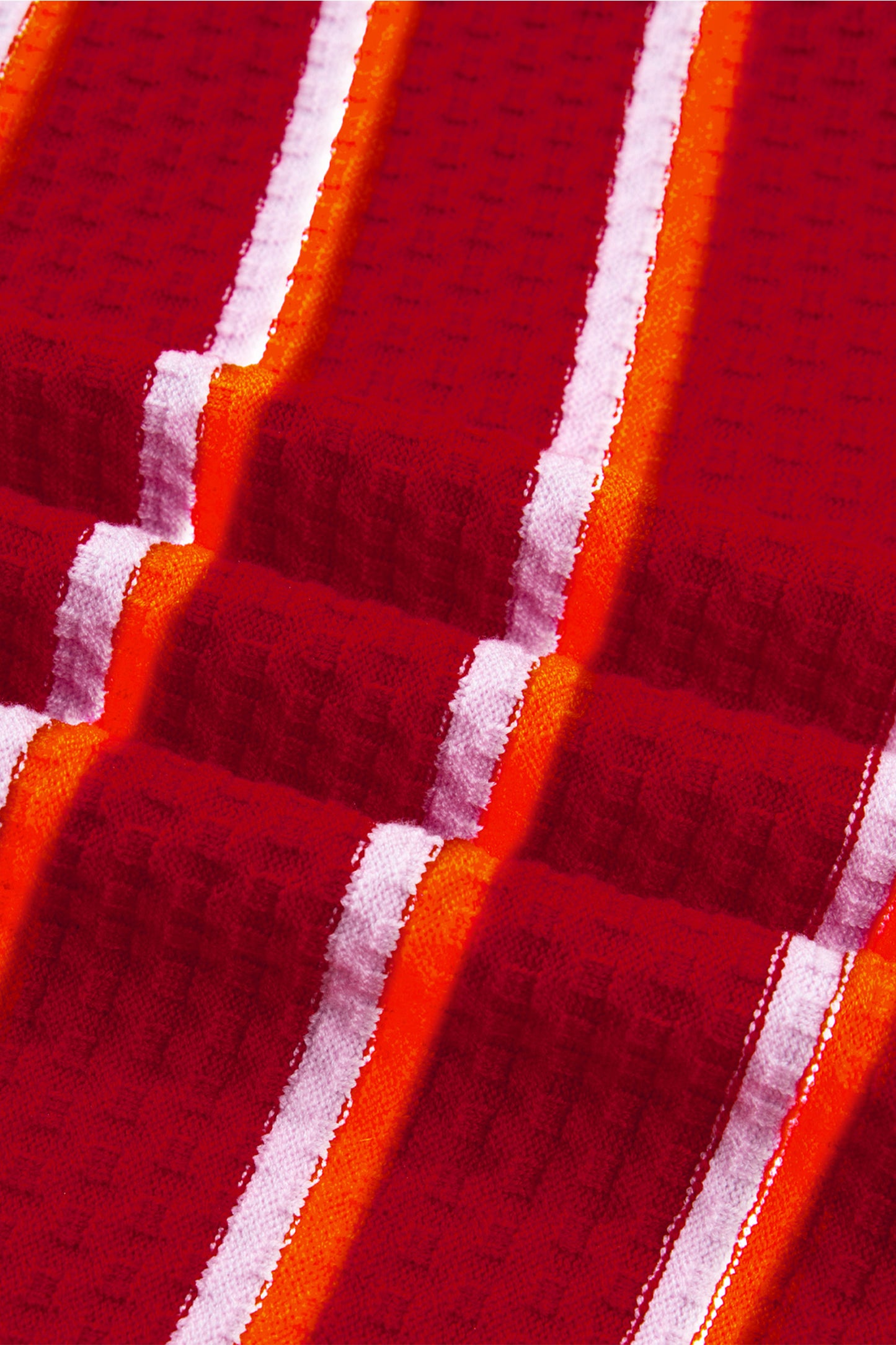 Red Stripe Colorblock Trim Half Sleeve Sweater Top