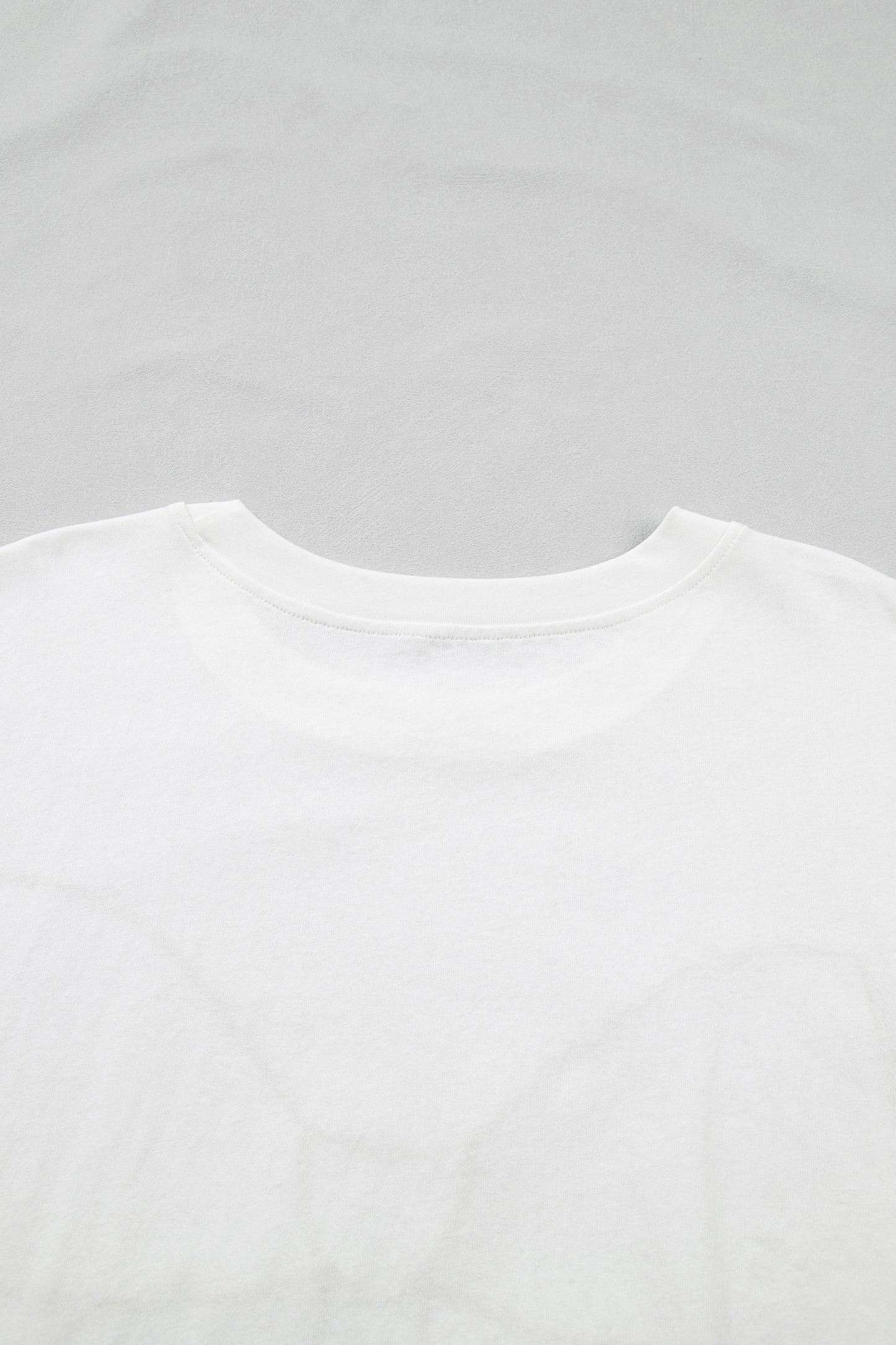 White Plus Size Leopard Bow Embroidered Patch Casual T Shirt