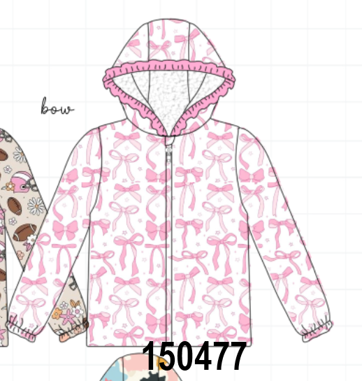 Pink Bow Ruffle Raincoat