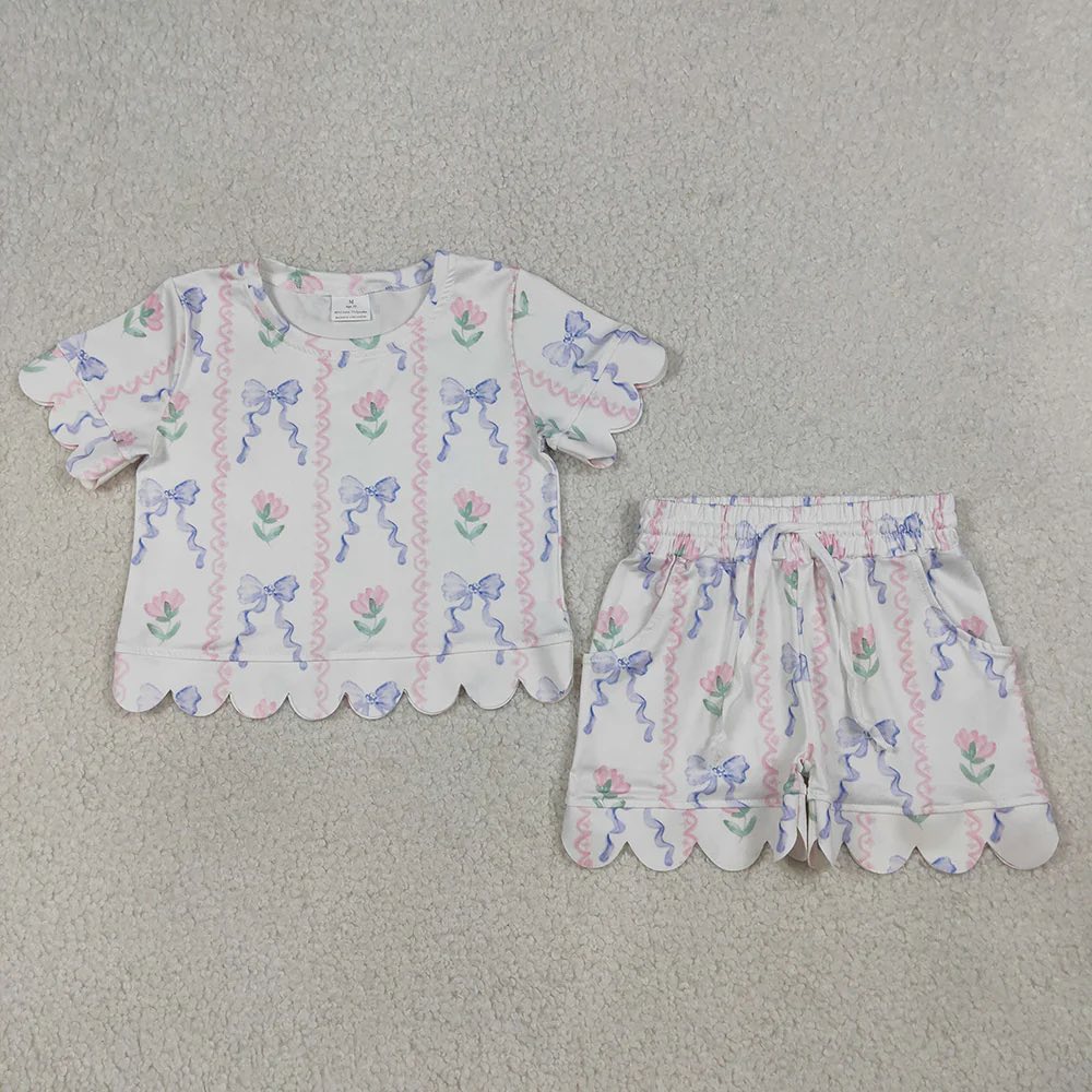 Scalloped Bow Flower Set