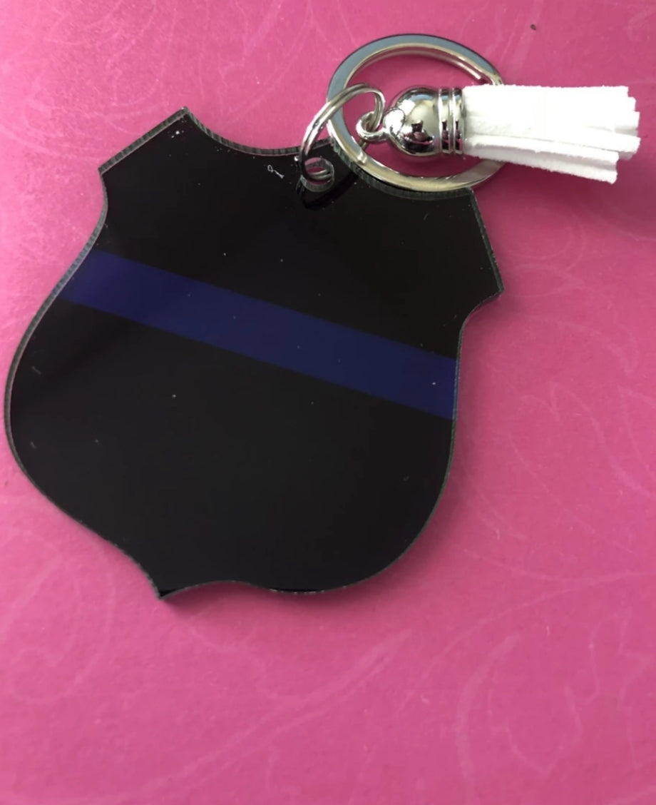 Thin Blue Line Keychain