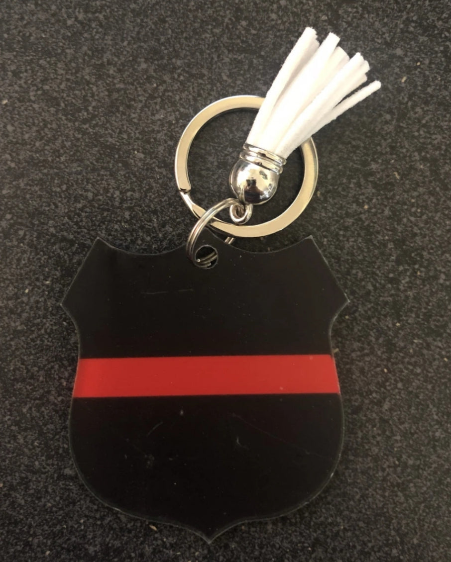 Thin Red Line Keychain