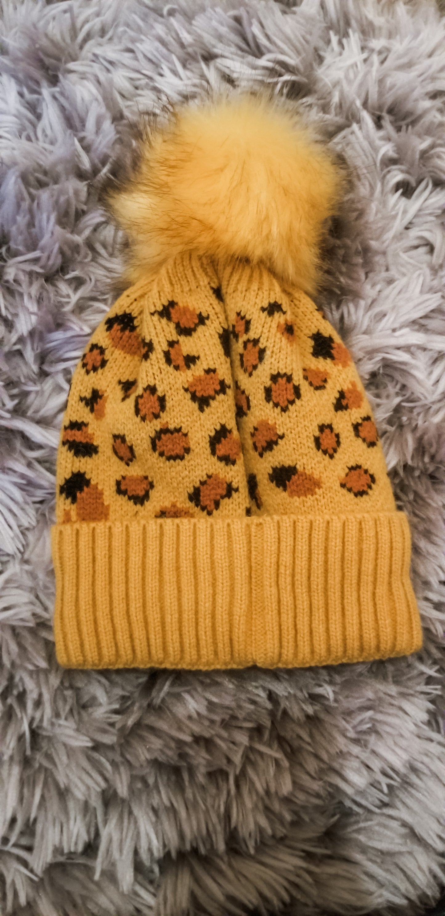 Leopard Beanies With Removable Pom Pom {6 colors}