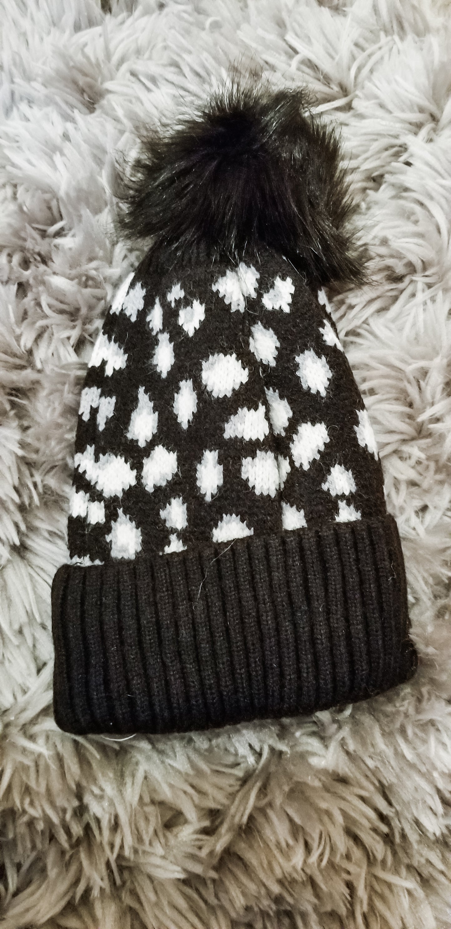 Leopard Beanies With Removable Pom Pom {6 colors}