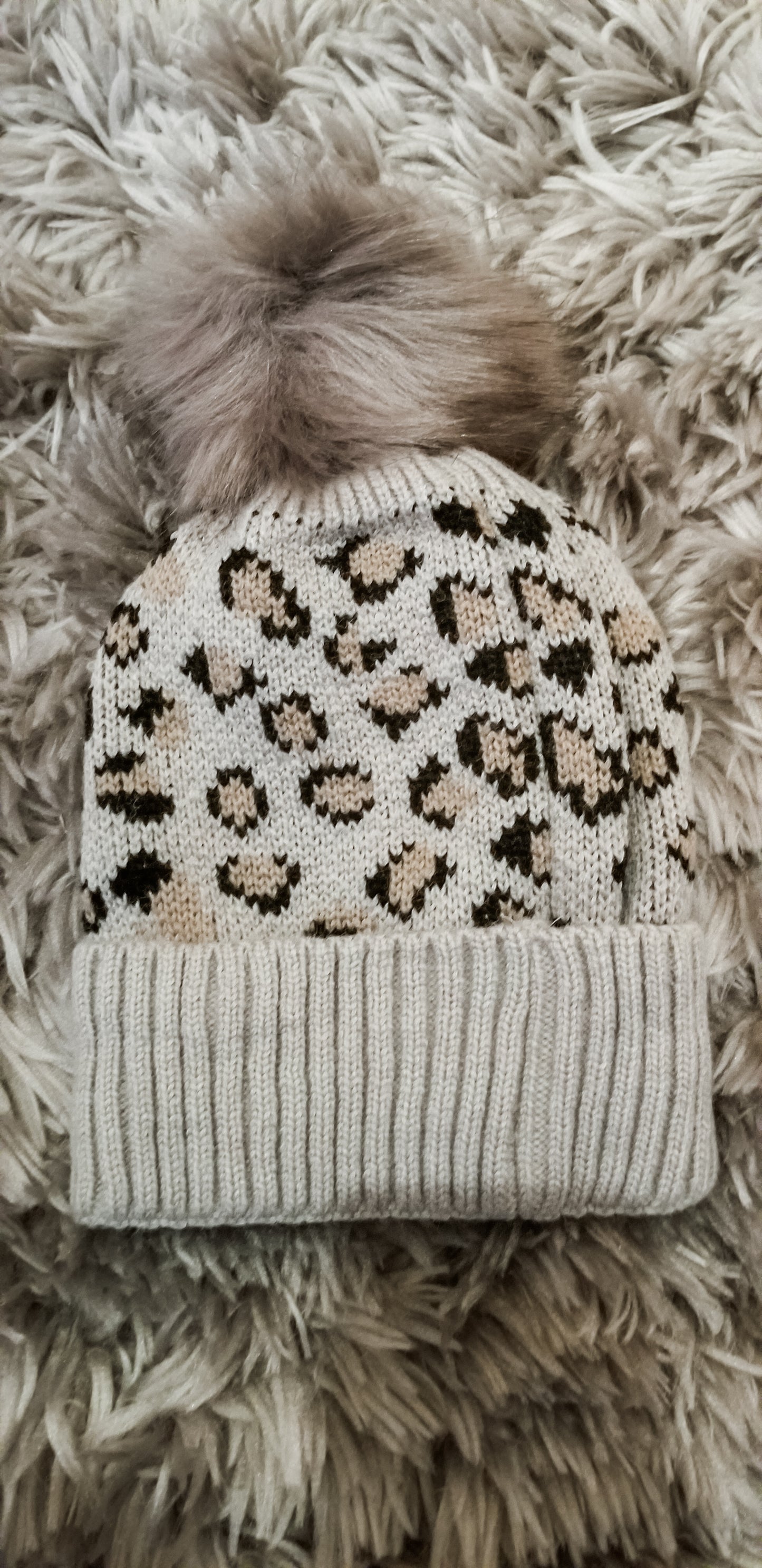 Leopard Beanies With Removable Pom Pom {6 colors}