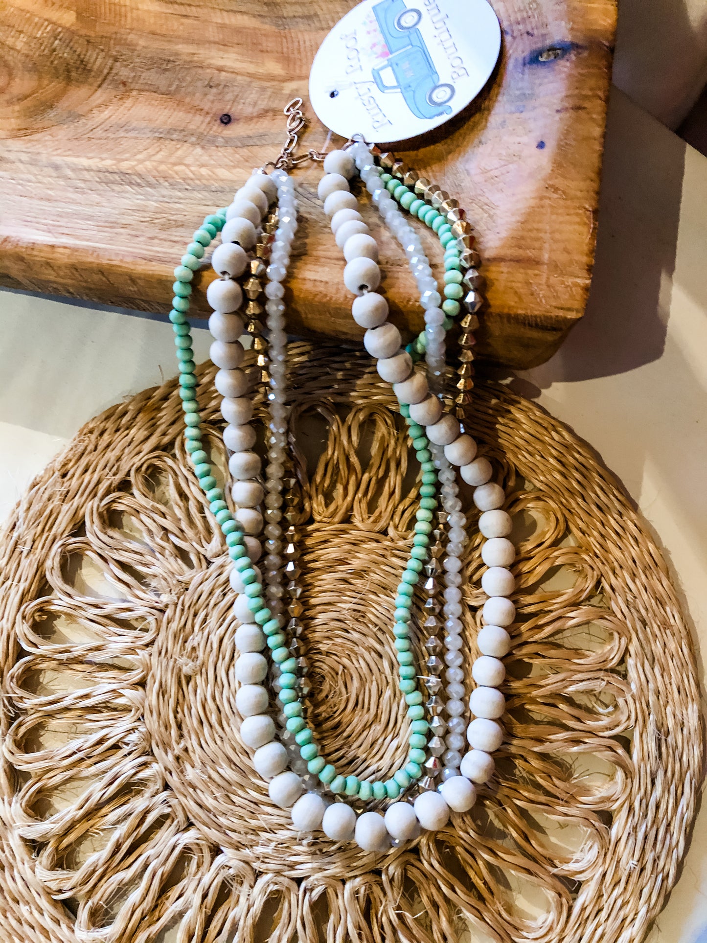 Multi Strand Beaded Necklace {2 colors}